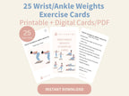 25 Wrist/Ankle Weights Exercise Cards