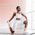 Pink Zebra Wrist & Ankle Weights – 1LB Each + 25 Exercise Cards