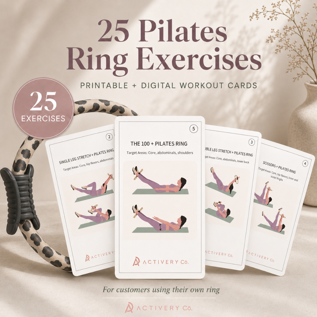 25 Pilates Ring Workout Cards (Printable)