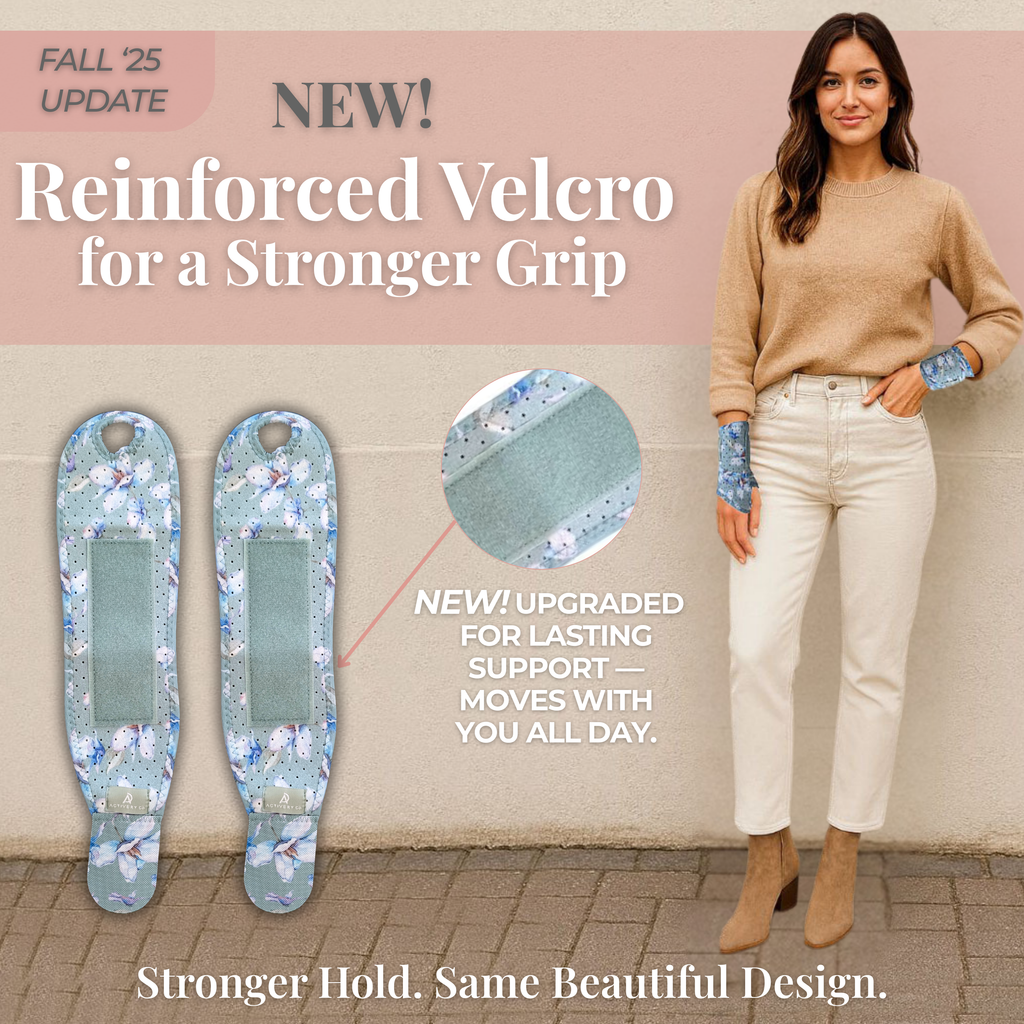 Sage Green Floral Wrist Brace 2-pack