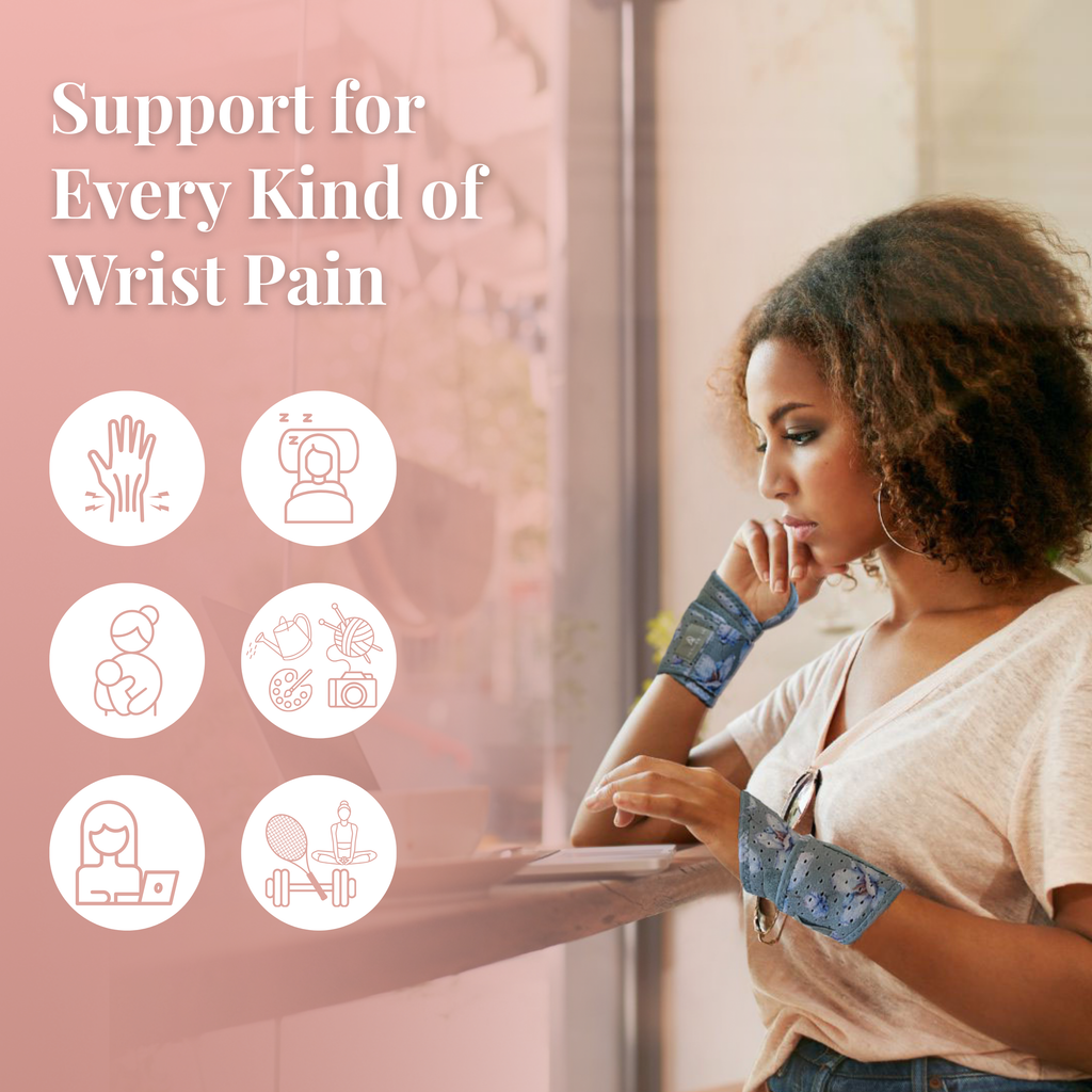 Sage Green Floral Wrist Brace 2-pack