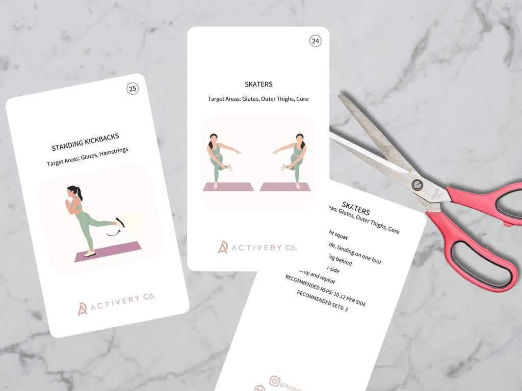 25 Bodyweight/ No Equipment Workout Exercise Cards