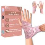 Pink Zebra Wrist Brace 2-pack