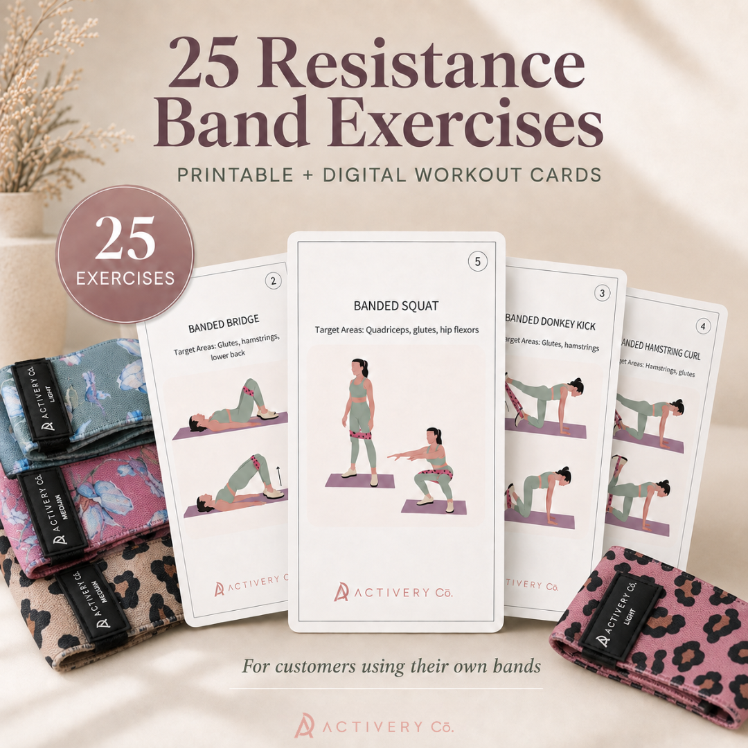 25 Resistance Band Workout Cards (Printable)