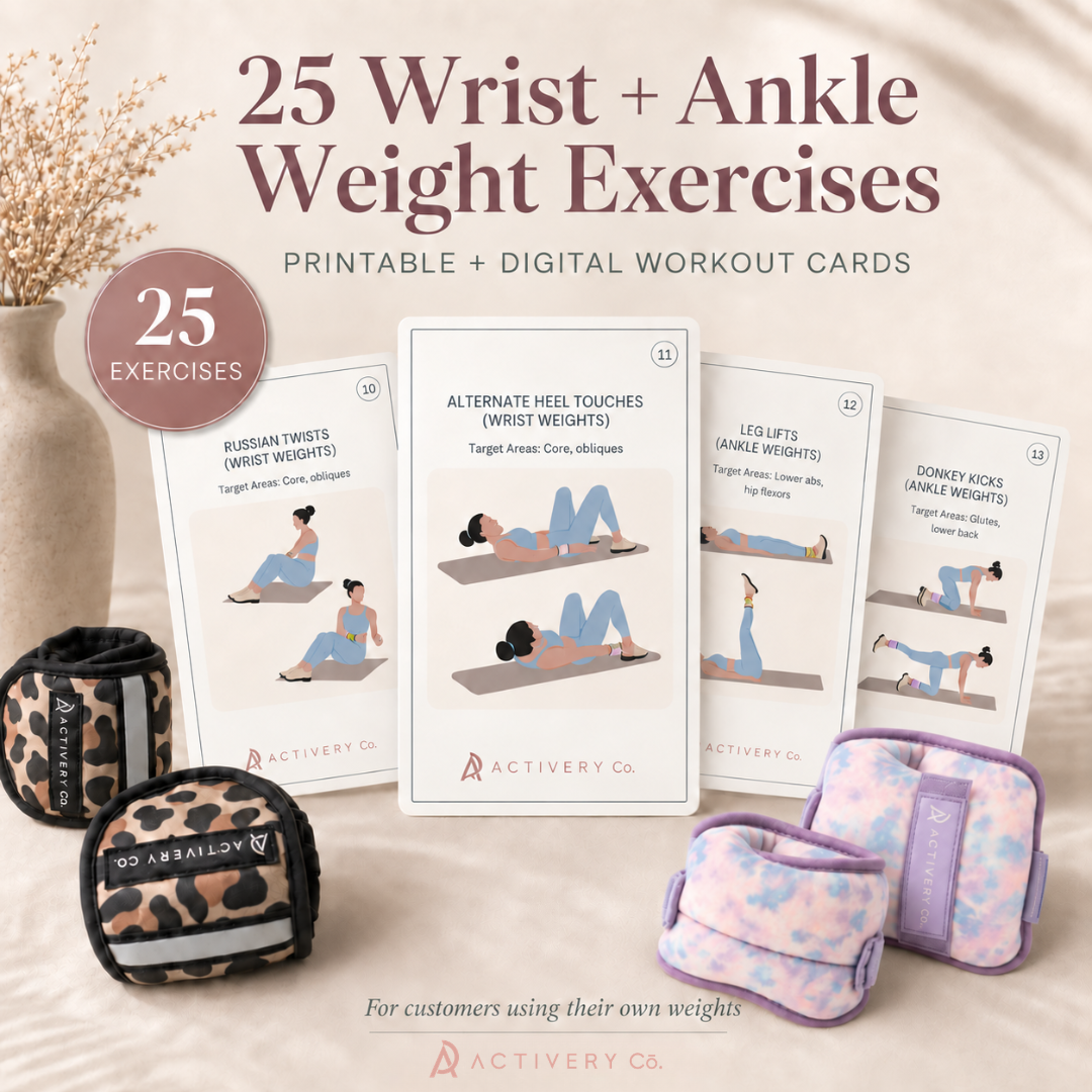 25 Wrist & Ankle Weight Workout Cards (Printable)