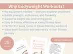 25 Bodyweight/ No Equipment Workout Exercise Cards
