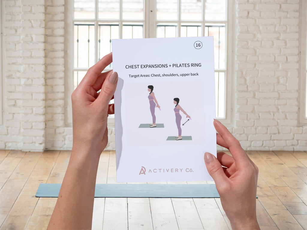 25 Pilates Ring Exercise Cards
