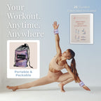 Purple Tie-Dye Wrist & Ankle Weights – 1LB Each + 25 Exercise Cards