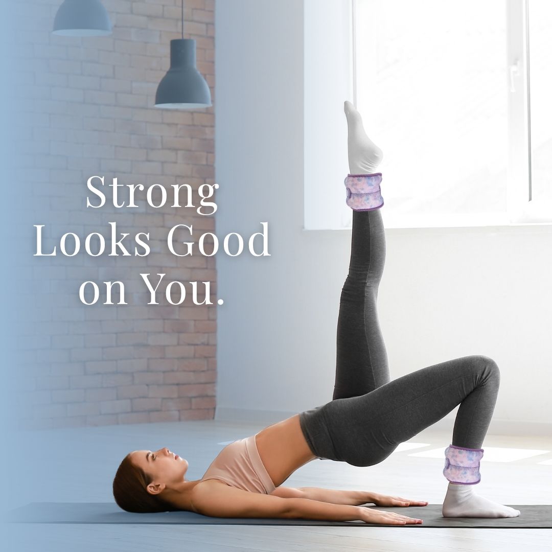 Purple Tie-Dye Wrist & Ankle Weights – 1LB Each + 25 Exercise Cards