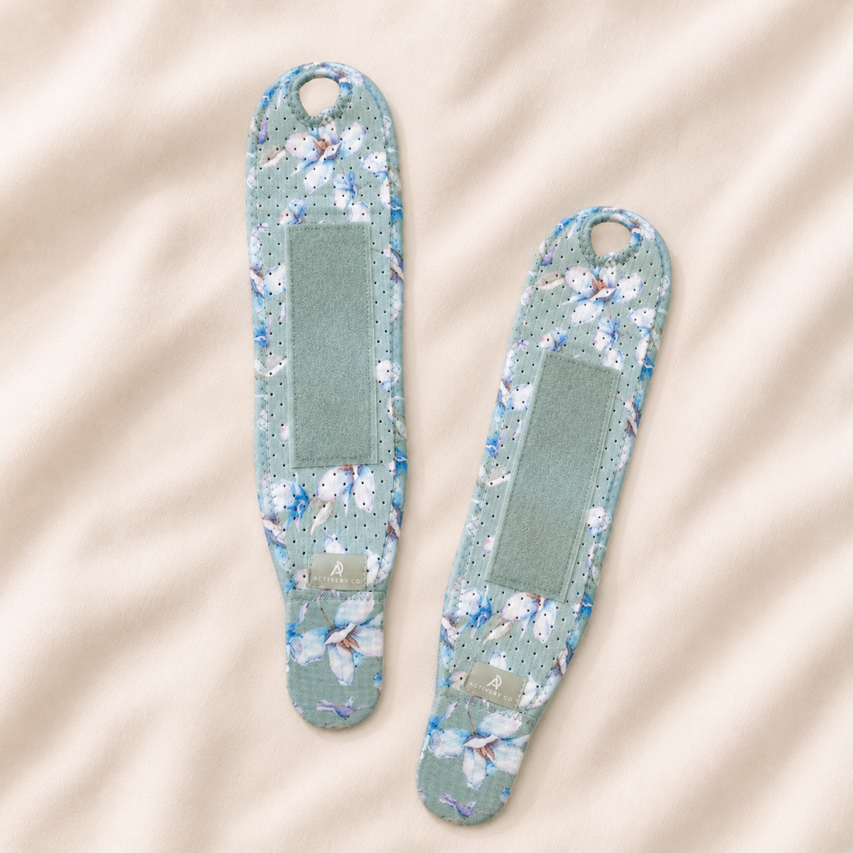 Sage Green Floral Wrist Brace for Women 2-pack