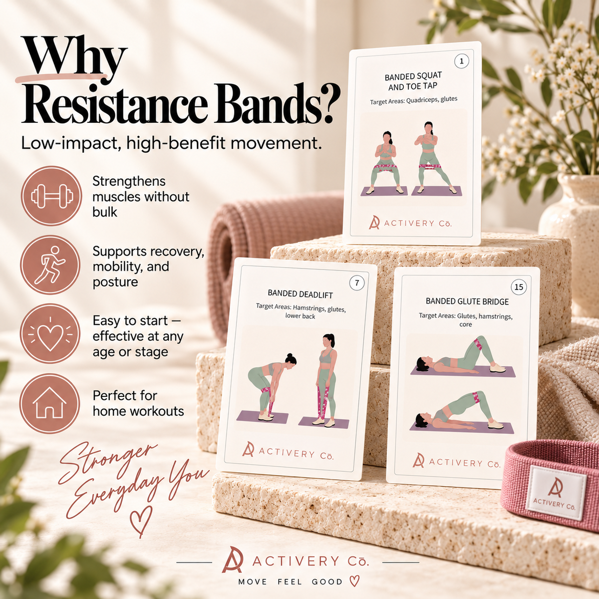 25 Resistance Band Workout Cards (Printable)