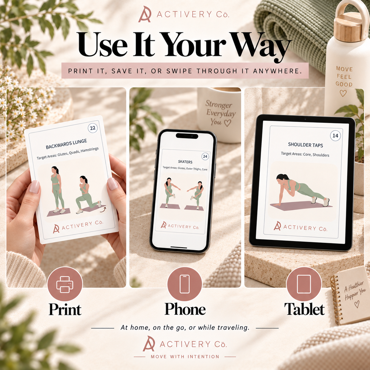 25 Bodyweight Workout Cards – No Equipment (Printable)