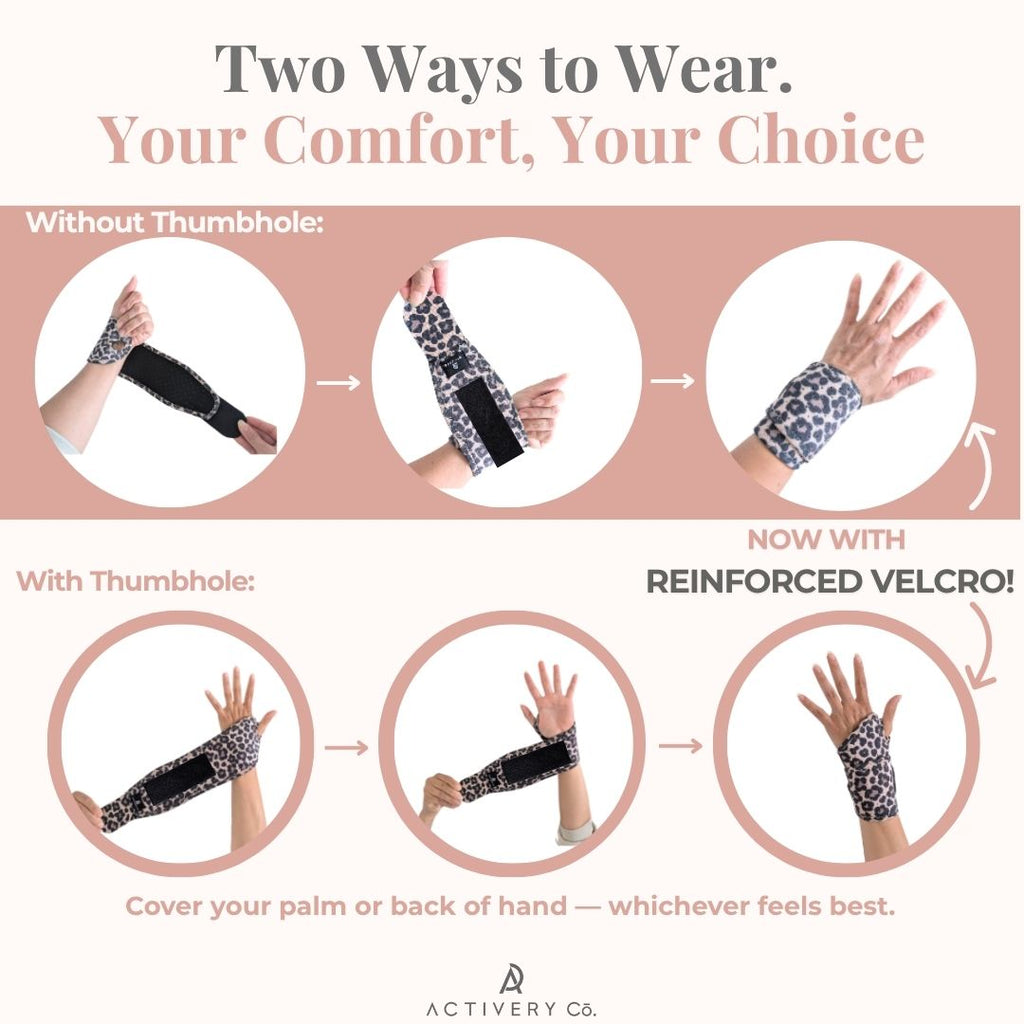 Leopard Print Wrist Brace 2-pack