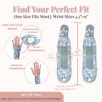 Sage Green Floral Wrist Brace 2-pack