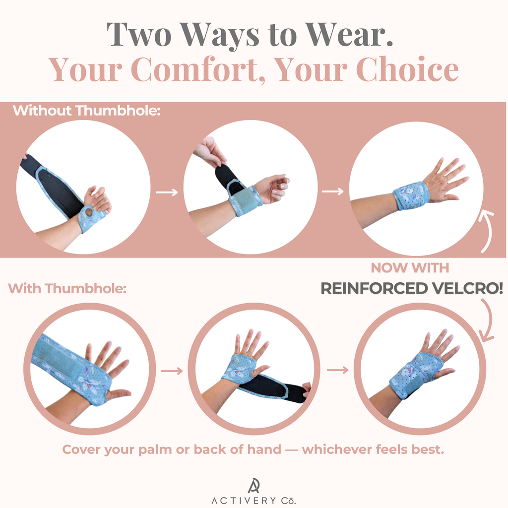 Sage Green Floral Wrist Brace 2-pack