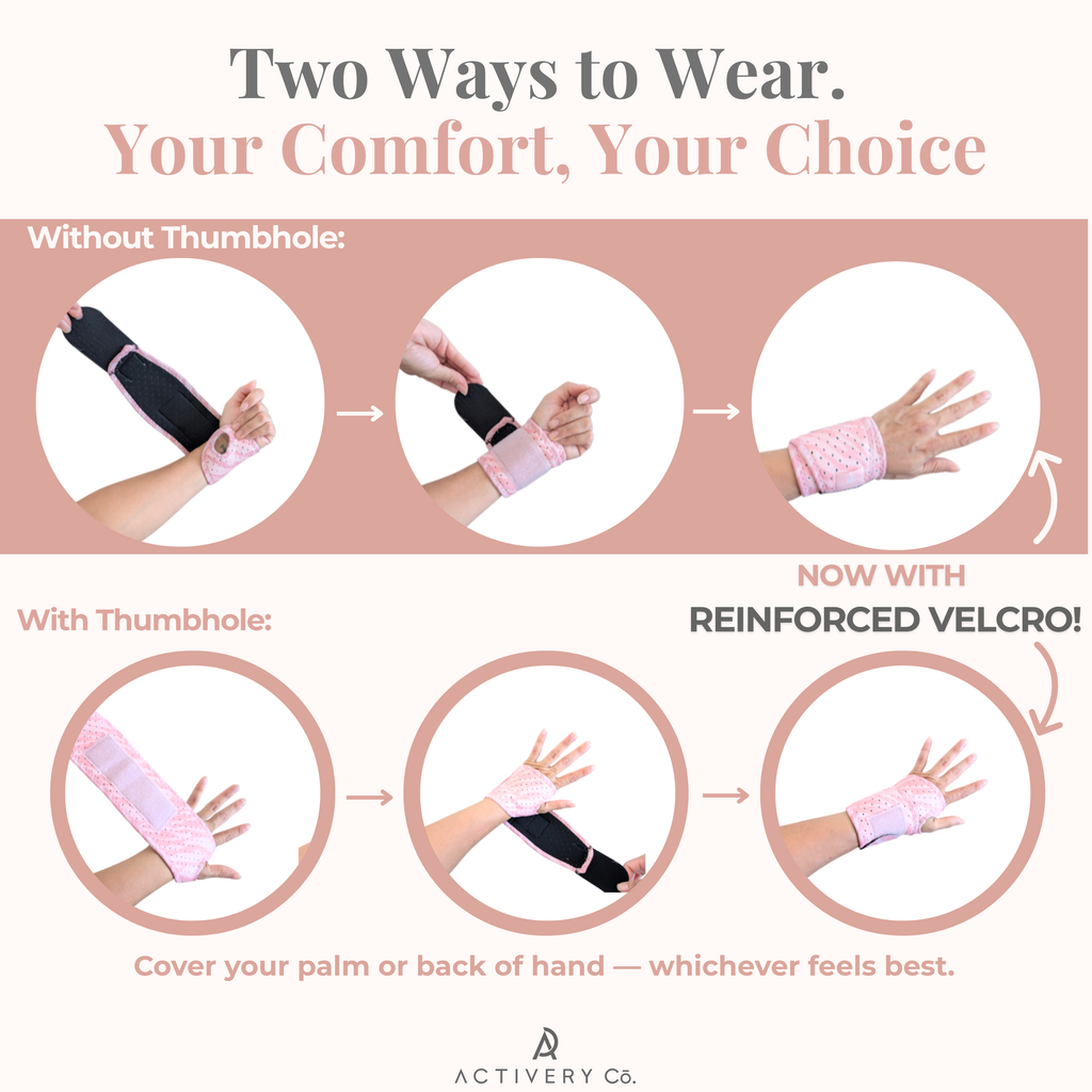 Pink Zebra Wrist Brace 2-pack