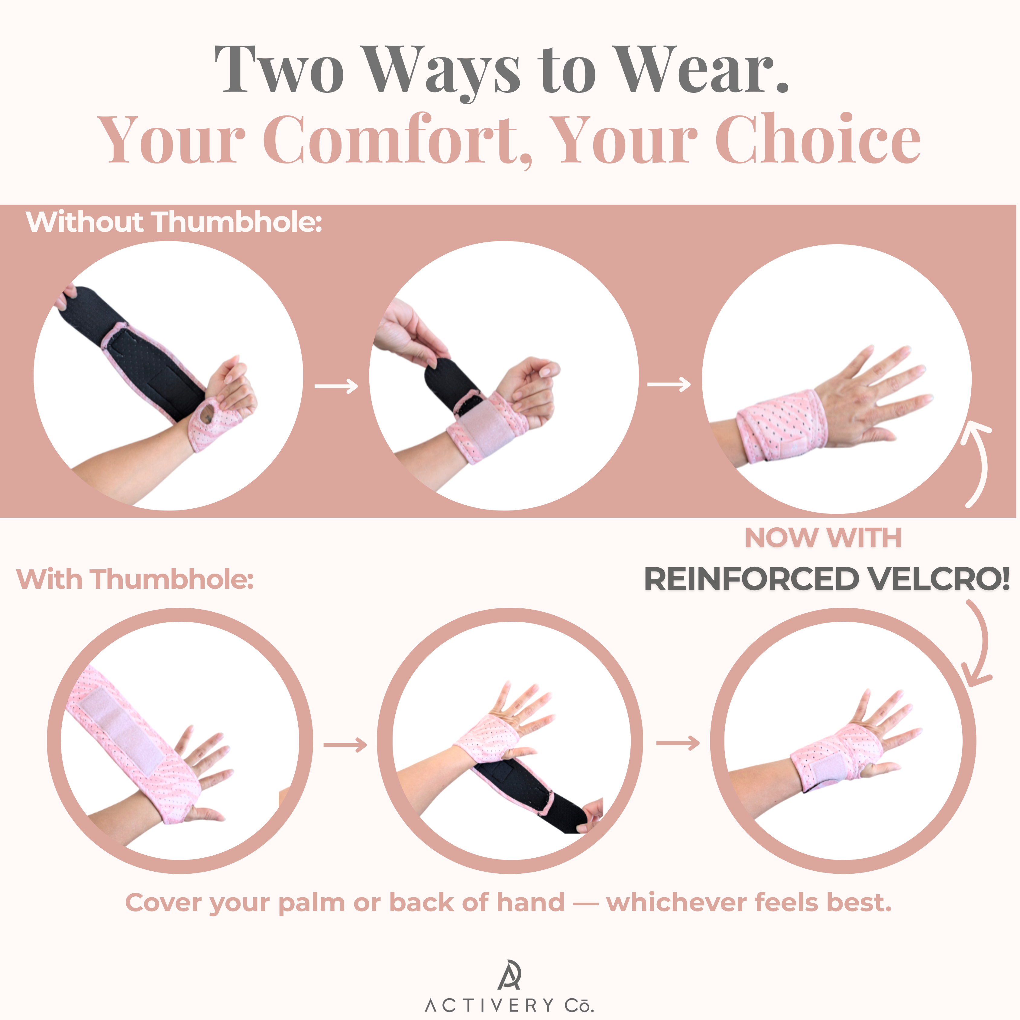 Pink Zebra Wrist Brace 2-pack