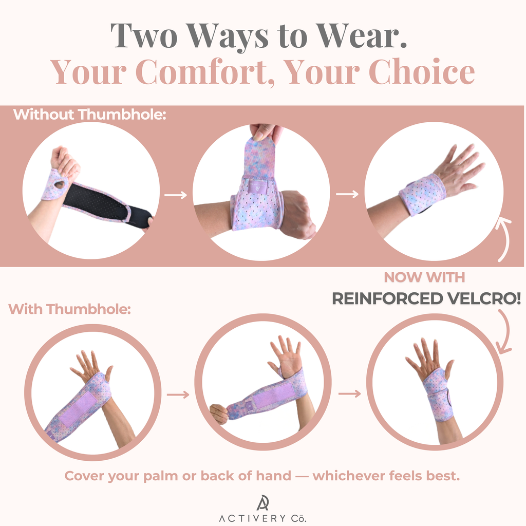 Purple Tie-Dye Wrist Brace 2-pack