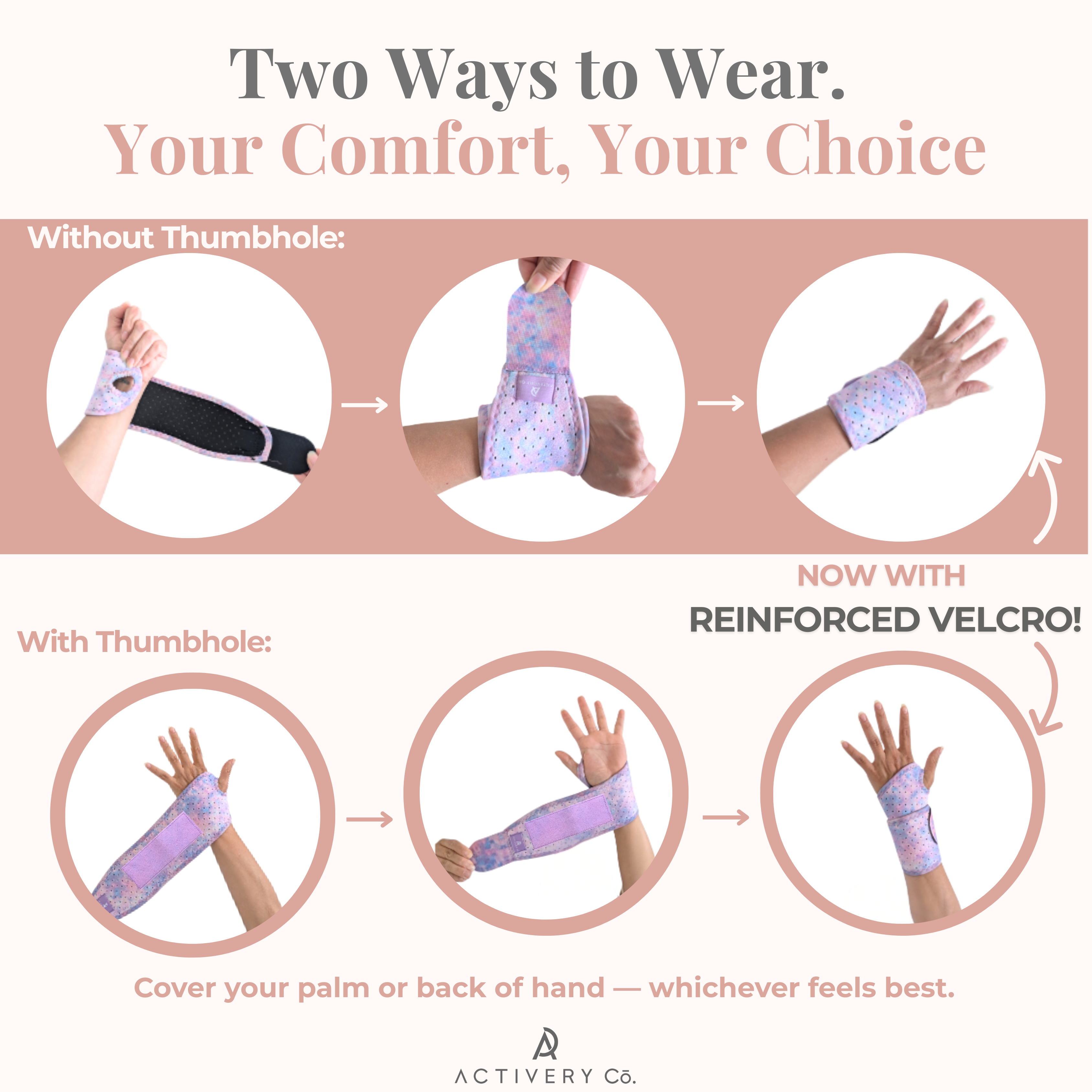 Purple Tie-Dye Wrist Brace 2-pack