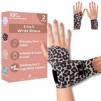 Leopard Print Wrist Brace 2-pack
