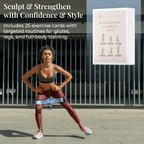 Floral Resistance Bands Set: 3-Piece Fabric Booty Bands + 25 Exercise Cards