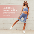 Floral Resistance Bands Set: 3-Piece Fabric Booty Bands + 25 Exercise Cards