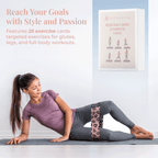 Leopard Print Resistance Bands Set: 3-Piece Fabric Booty Bands + 25 Exercise Cards